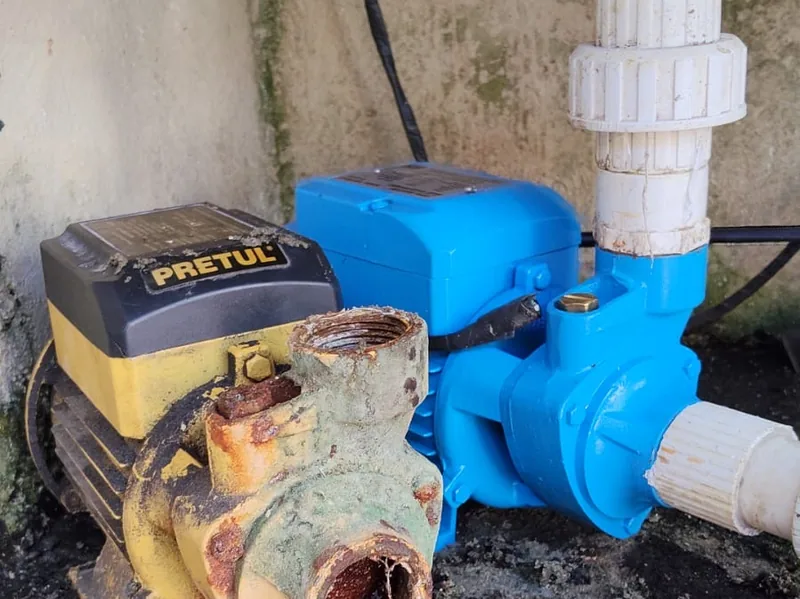 Bomba de agua hidroneumática con falla en Playa del Carmen